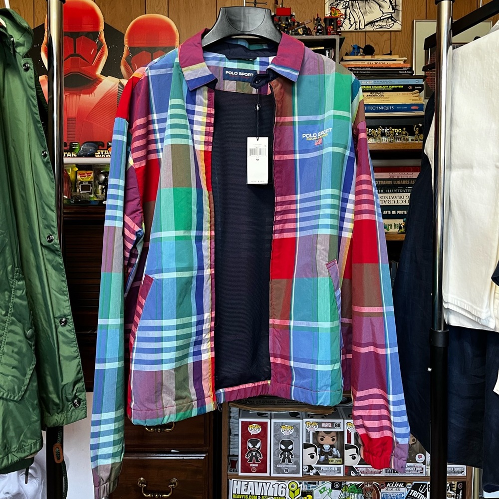 Polo Ralph Lauren Men Multi Polo Sport Madras Jacket Size Medium